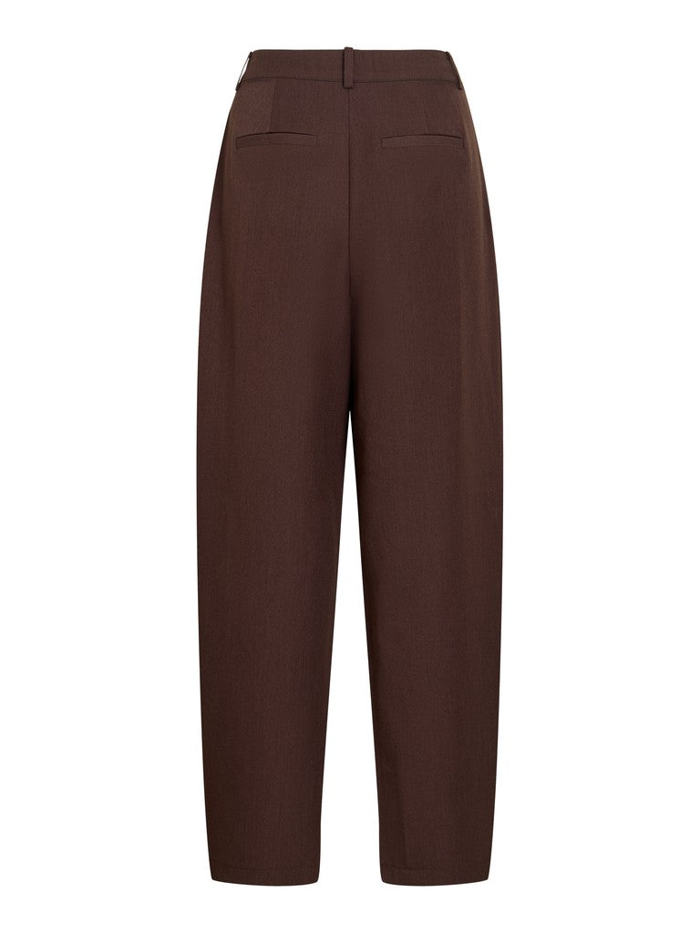 Vila Hose High-Waist Barrel-Fit Knoechel Coffee Bean Melange