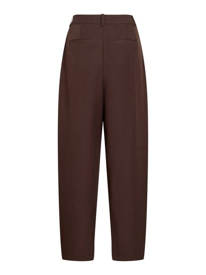 Vila Hose High-Waist Barrel-Fit Knoechel Coffee Bean Melange