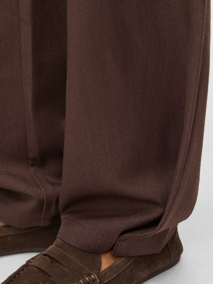 Vila Hose High-Waist Barrel-Fit Knoechel Coffee Bean Melange