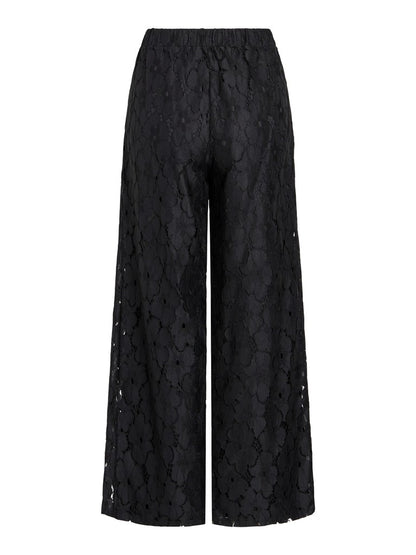 Vila Weite High-Waist Hose Vitonato in Black Beauty