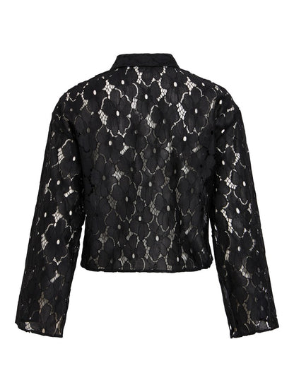 Vila Bluse Vitonato in Black Beauty