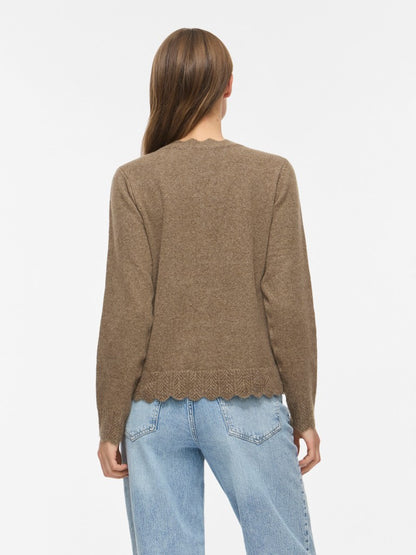 Vila Strickjacke Vinikolina in Falcon Melange