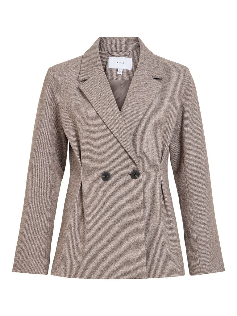 Vila Taillierte Jacke Visolene in Coffee Bean