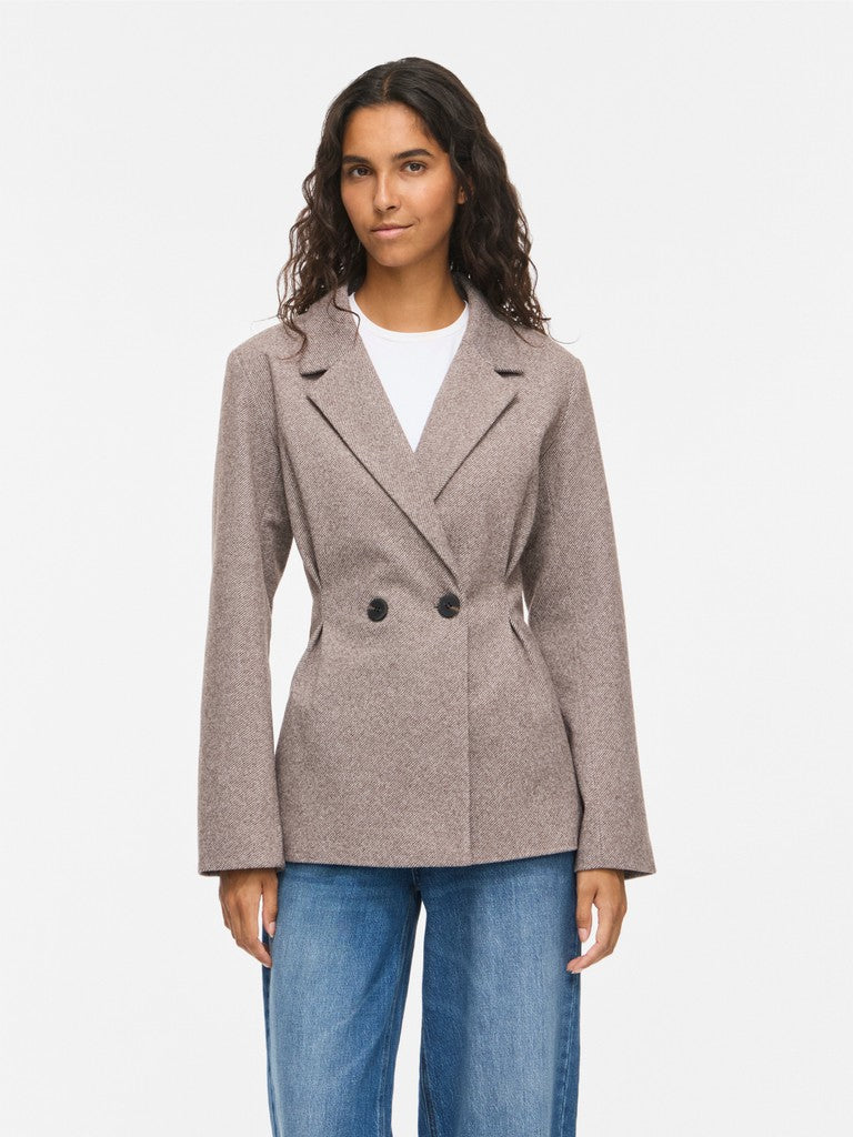 Vila Taillierte Jacke Visolene in Coffee Bean