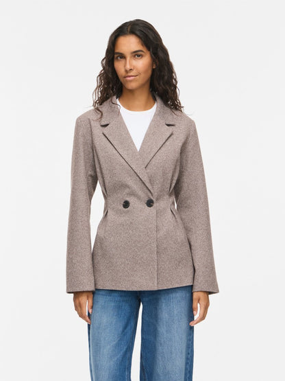 Vila Taillierte Jacke Visolene in Coffee Bean