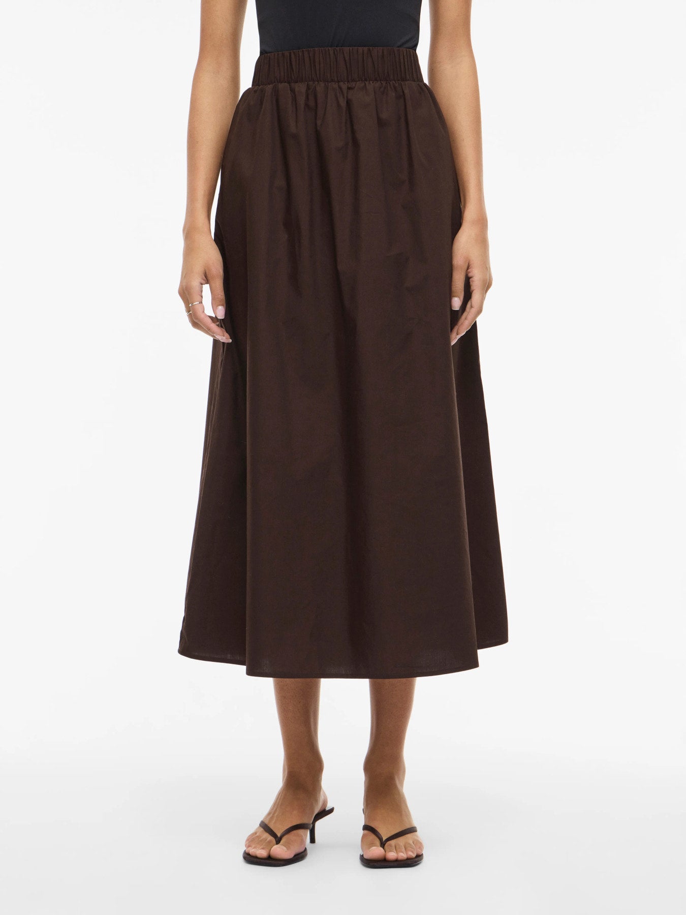 Vila Rock Visophie Hw Ankle Skirt - Coffee Bean