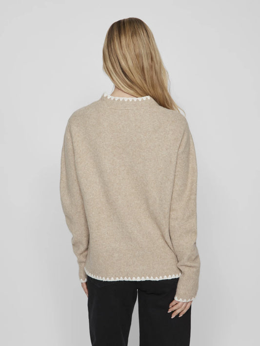 Vila Pullover Vihefna in der Farbe Natural Melange