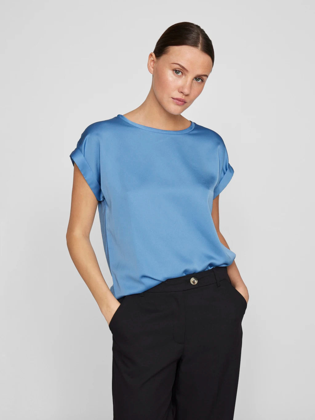 Vila T-Shirt Blissful Blue