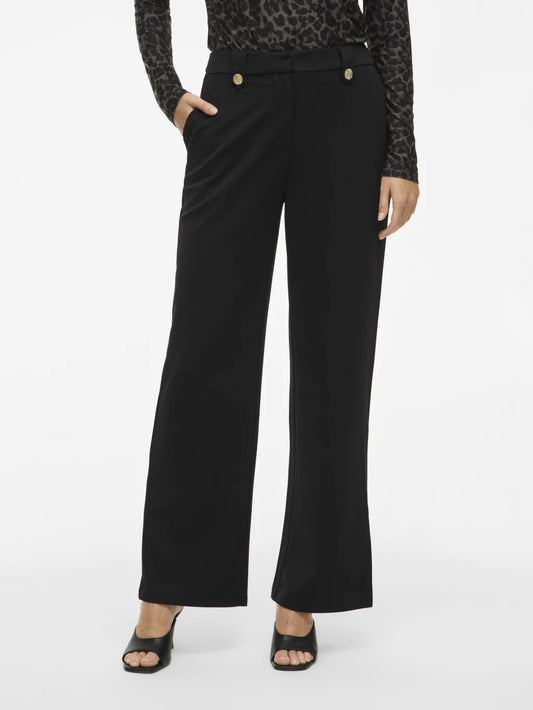 Vila Hose mit weitem Bein Black
