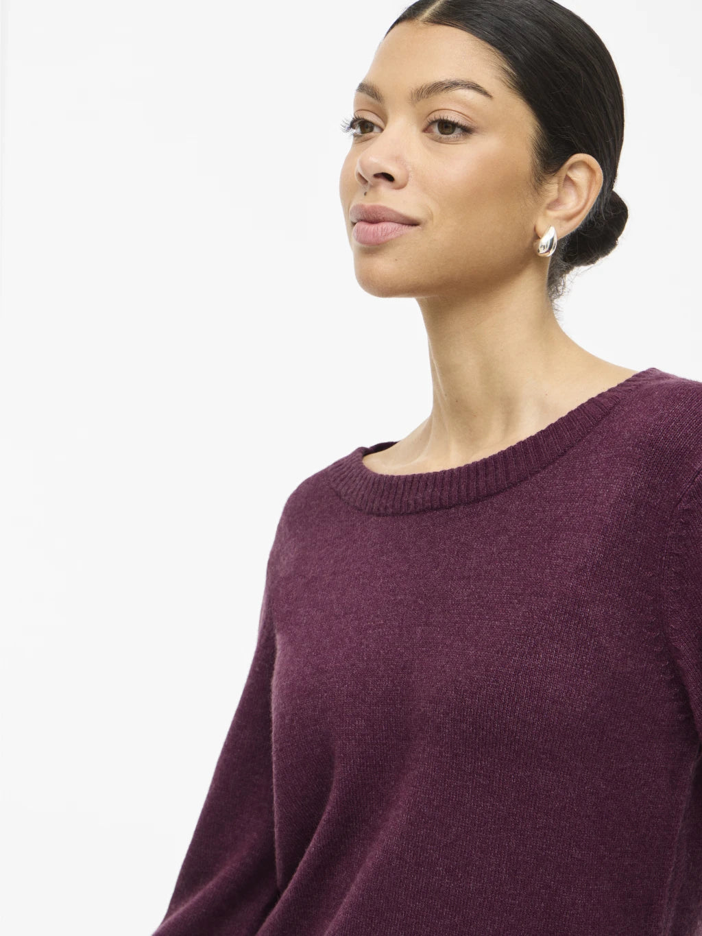 Vila Pullover Viril Fig Dark Melange