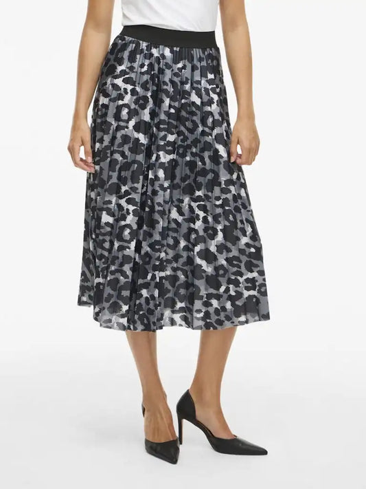 Vila Vinitban Midi Skirt Camouflage Glacier Gray