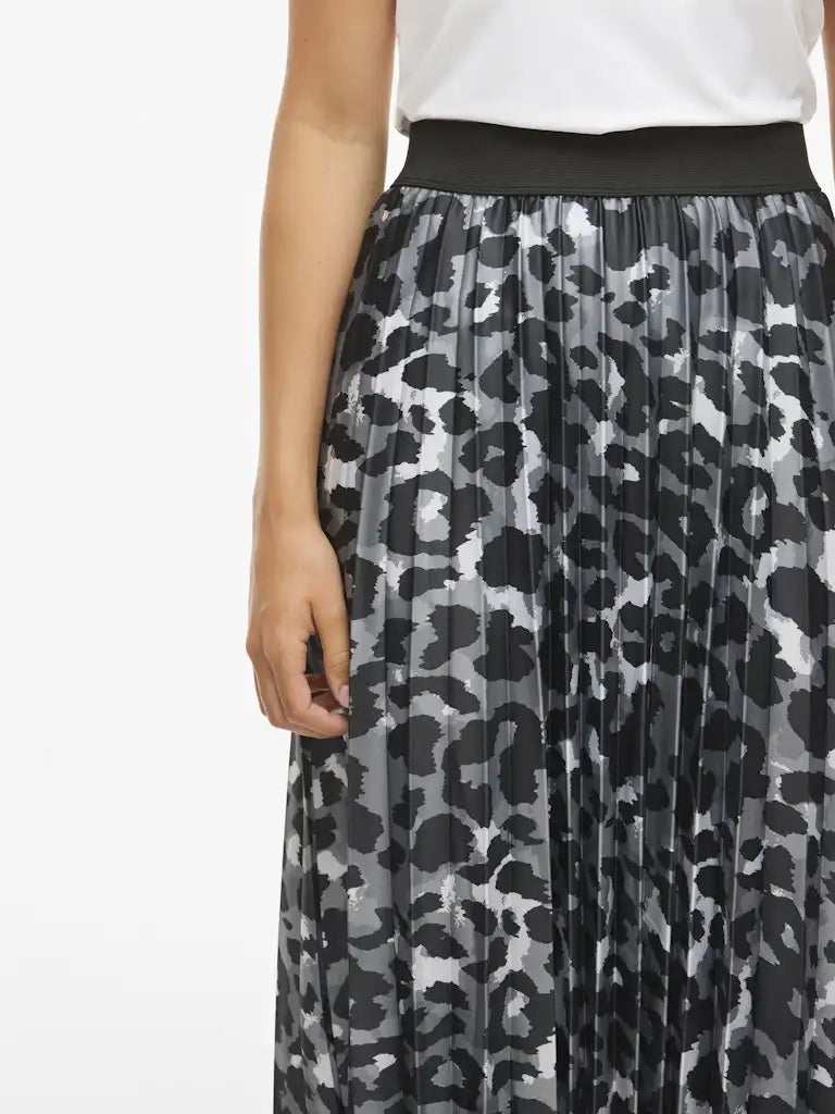 Vila Vinitban Midi Skirt Camouflage Glacier Gray
