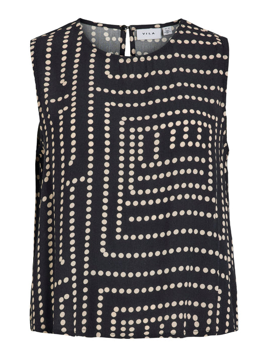 Vila Short Top Vifrelli Klio Black Beauty