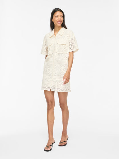 Vila Kurzes Kleid VIMERINDA 2/4 DRESS/VOL Birch