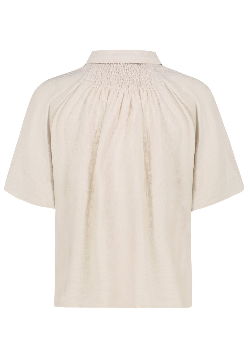 Authentic Style Damen, Bluse kurzarm D60124AG11335A - light beige