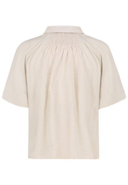 Authentic Style Damen, Bluse kurzarm D60124AG11335A - light beige