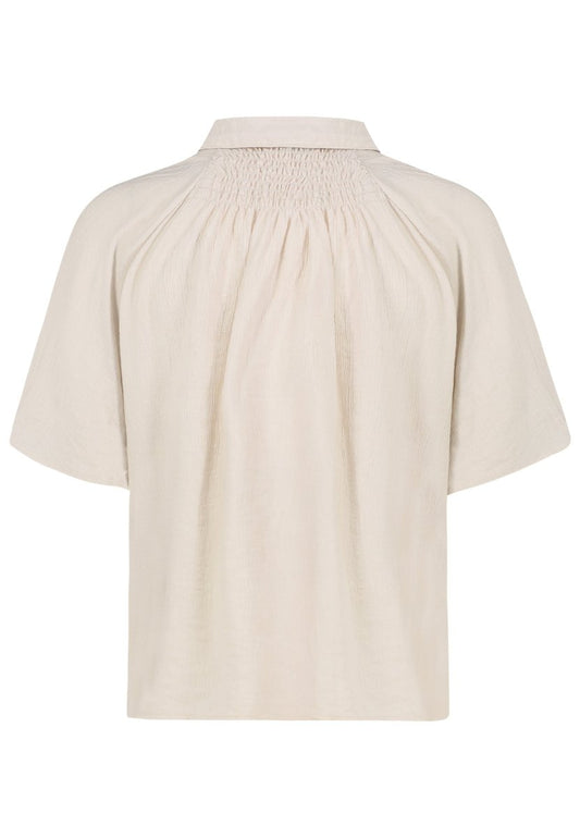 Authentic Style Damen, Bluse kurzarm D60124AG11335A - light beige