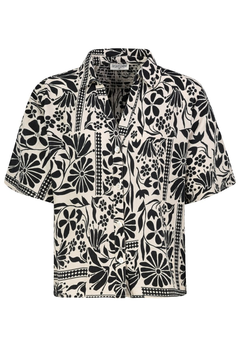 Authentic Style Damen, Bluse kurzarm D60125AG11335A - black