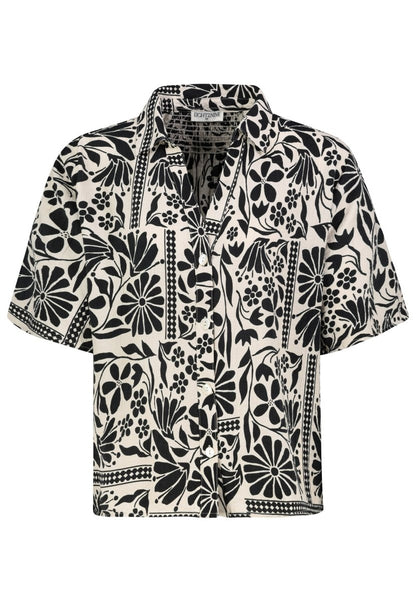 Authentic Style Damen, Bluse kurzarm D60125AG11335A - black