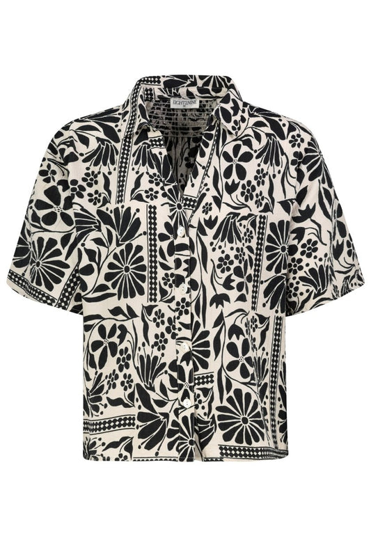 Authentic Style Damen, Bluse kurzarm D60125AG11335A - black