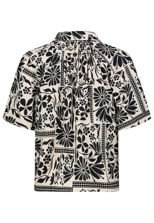 Authentic Style Damen, Bluse kurzarm D60125AG11335A - black