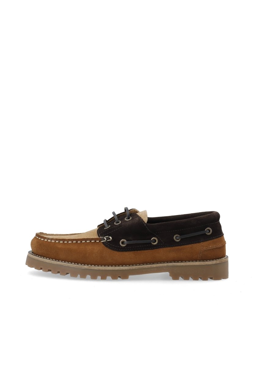 Bianco BIAGREG Boat Shoe Suede in der Farbe Brown Mix