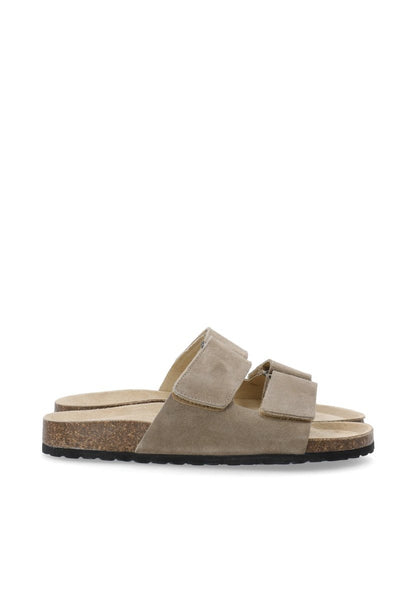 Bianco Herren Sandalen BIALORENZO Velcro Slide Suede in der Farbe Sand