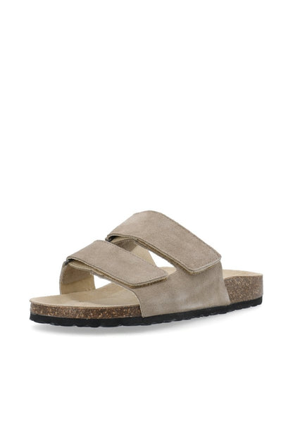 Bianco Herren Sandalen BIALORENZO Velcro Slide Suede in der Farbe Sand
