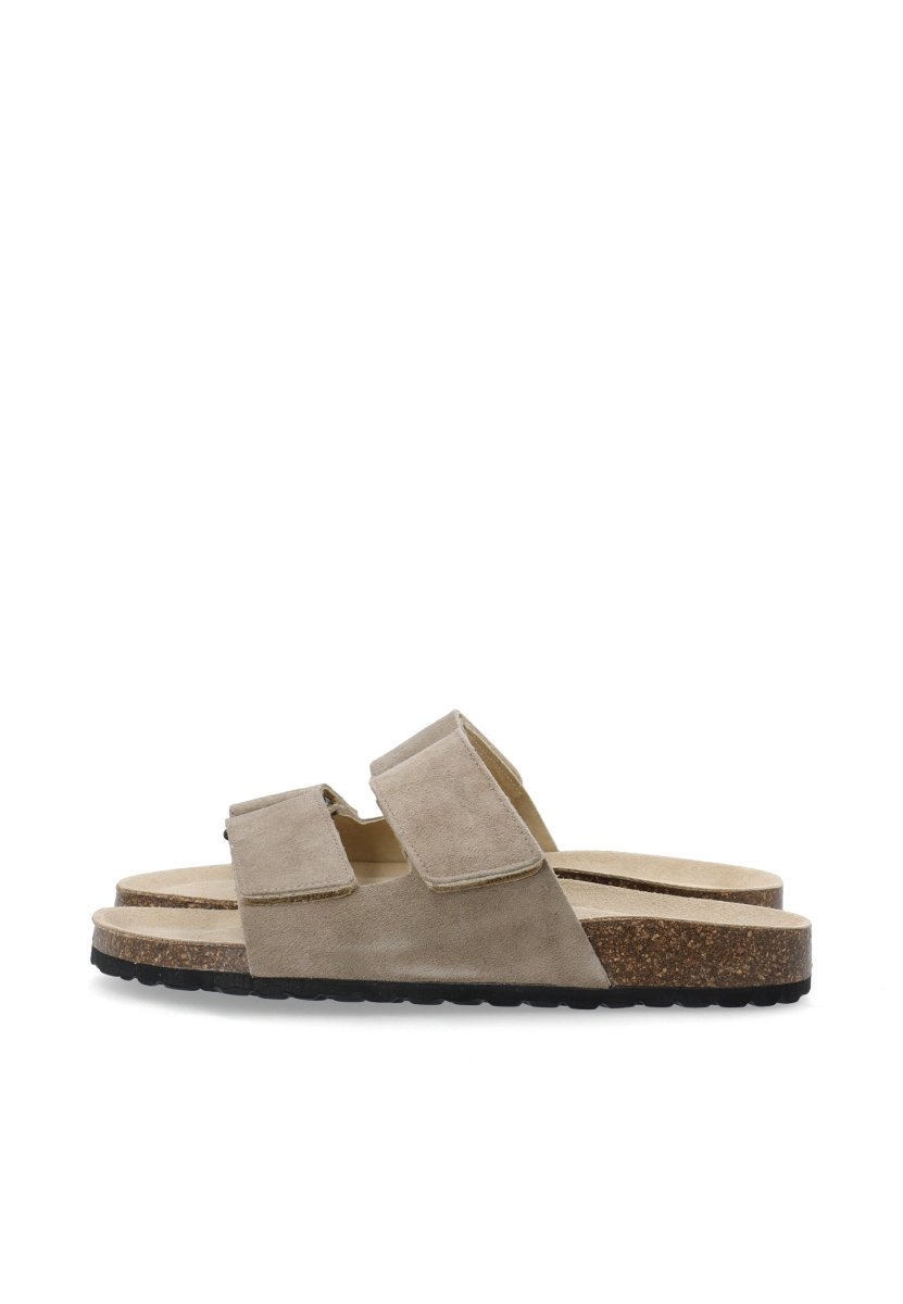 Bianco Herren Sandalen BIALORENZO Velcro Slide Suede in der Farbe Sand