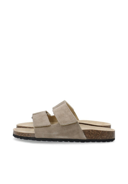Bianco Herren Sandalen BIALORENZO Velcro Slide Suede in der Farbe Sand
