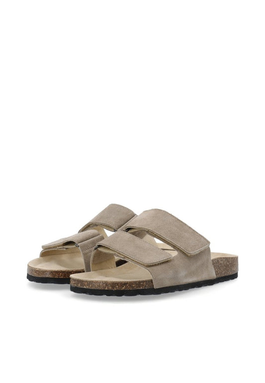Bianco Herren Sandalen BIALORENZO Velcro Slide Suede in der Farbe Sand