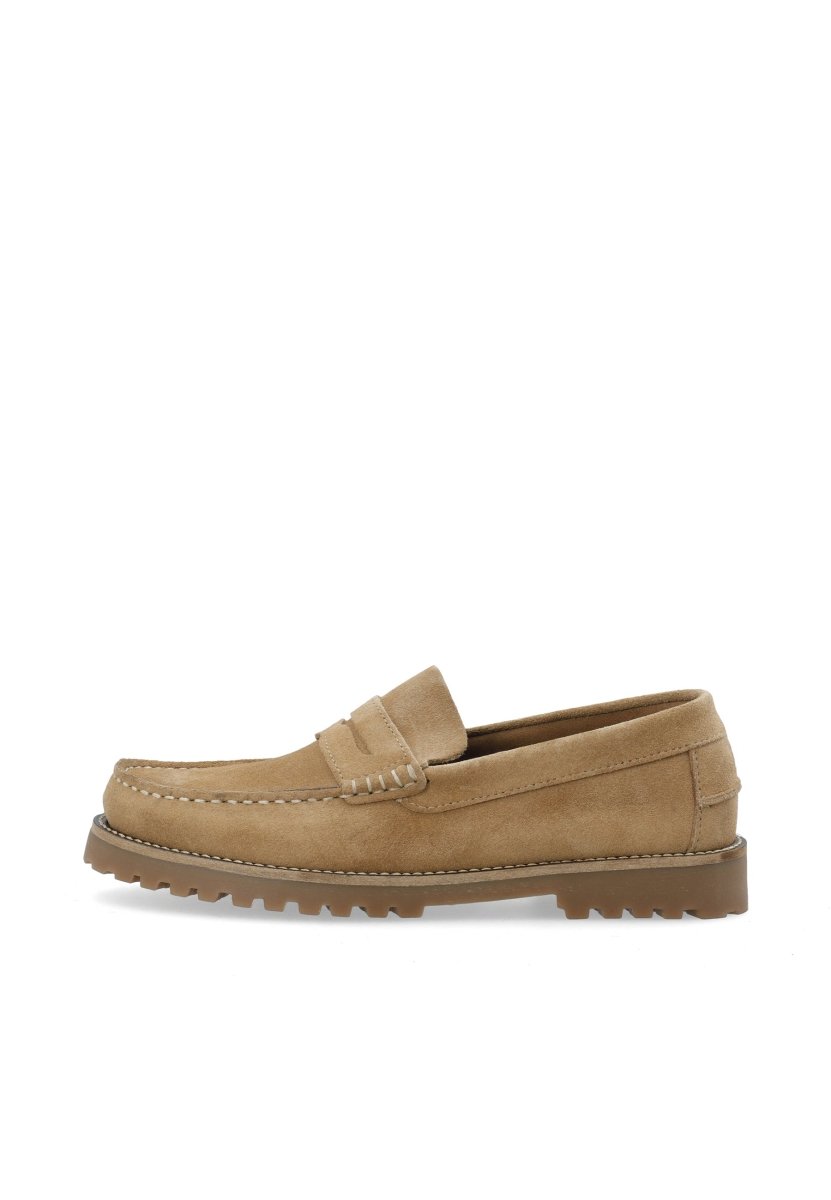 Bianco Herrenschuh BIAGREG Penny Loafer Suede in der Farbe Sand