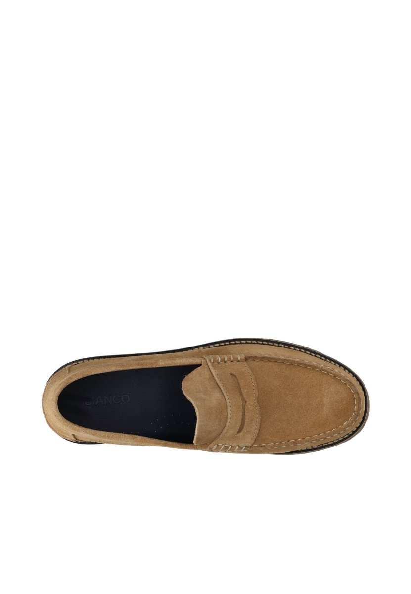 Bianco Herrenschuh BIAGREG Penny Loafer Suede in der Farbe Sand