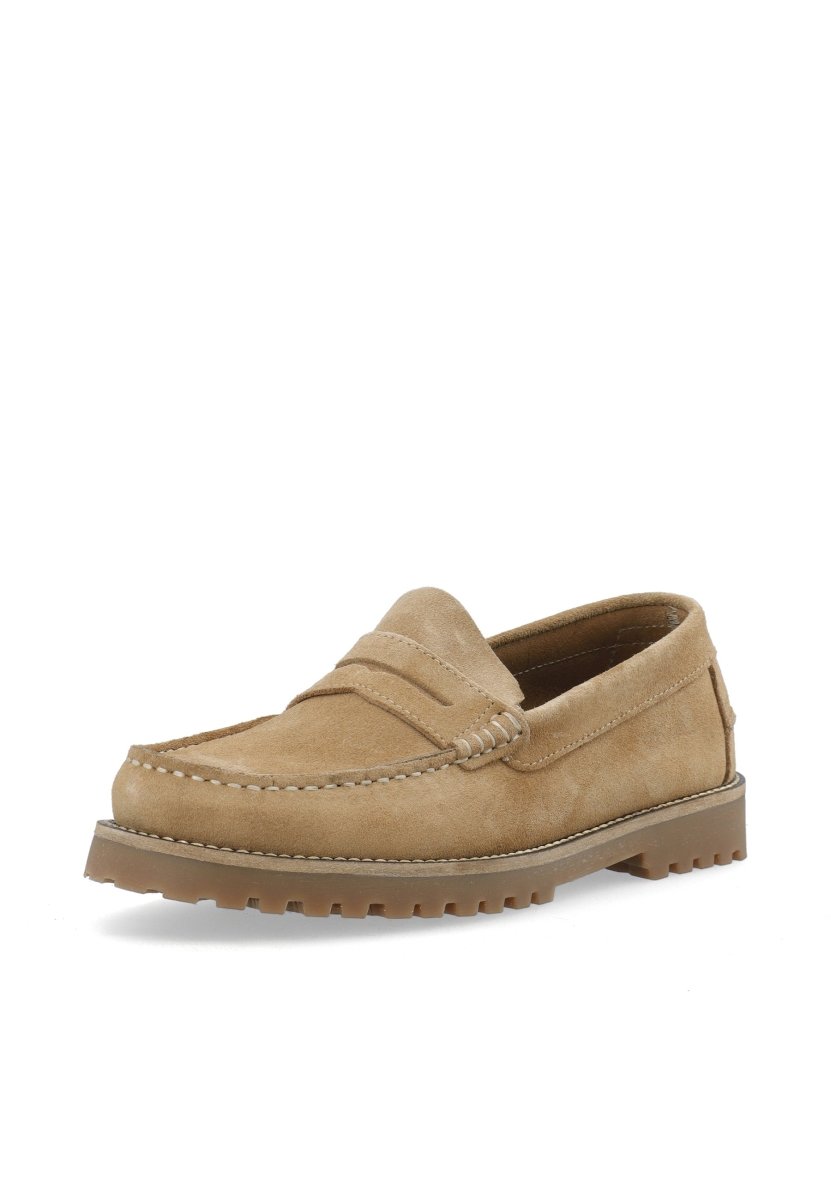 Bianco Herrenschuh BIAGREG Penny Loafer Suede in der Farbe Sand