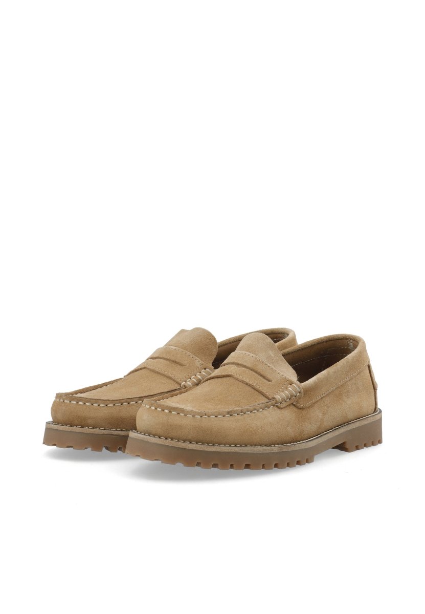 Bianco Herrenschuh BIAGREG Penny Loafer Suede in der Farbe Sand