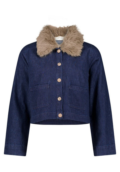 Cartoon Blazerjacke Kurz 1/1 Arm Patch Blue/Brown