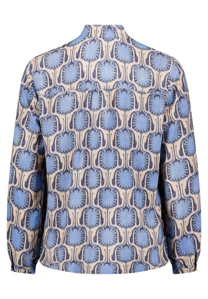 Cartoon Bluse Blau Natur