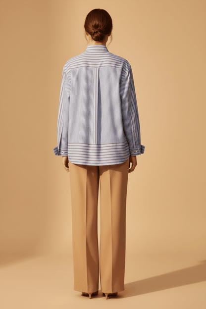 Cartoon Bluse Kurz 1/1 Arm Light Blue/Dark Blue