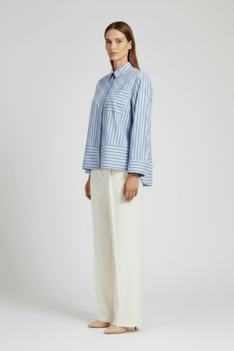 Cartoon Bluse Kurz 1/1 Arm Light Blue/Dark Blue