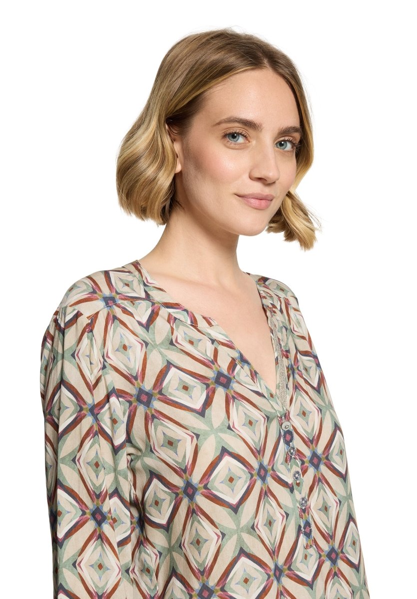 Cartoon Bluse Kurz 1/1 Arm Nature/Brown