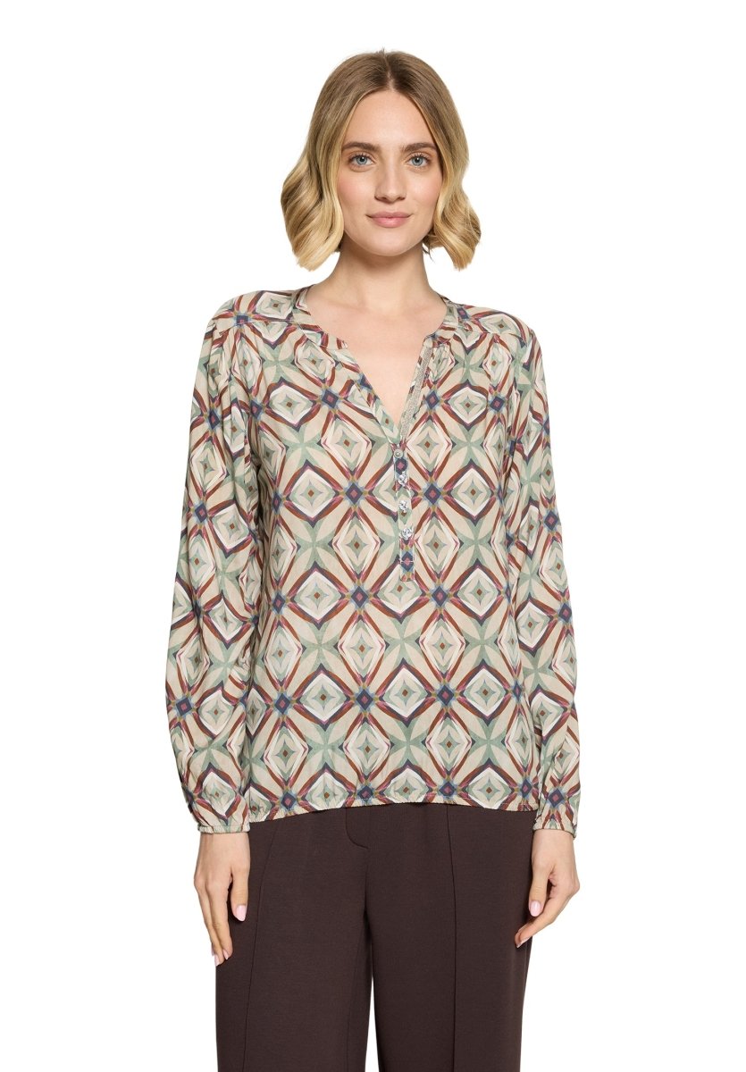 Cartoon Bluse Kurz 1/1 Arm Nature/Brown