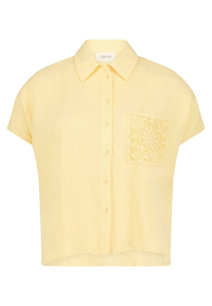 Cartoon Bluse Kurz 1/2 Arm in der Farbe Gelb