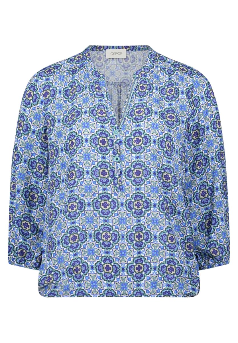Cartoon Bluse Kurz 3/4 Arm