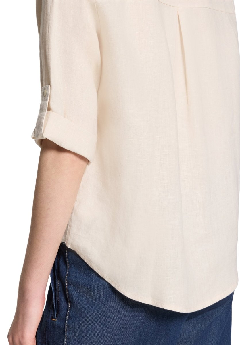 Cartoon Bluse Kurz 3/4 Arm in der Farbe Beige