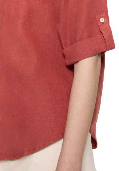 Cartoon Bluse Kurz 3/4 Arm in der Farbe Rot