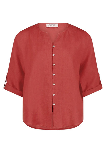 Cartoon Bluse Kurz 3/4 Arm in der Farbe Rot