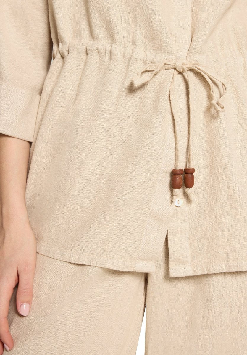 Cartoon Jacke Kurzarm in der Farbe Beige