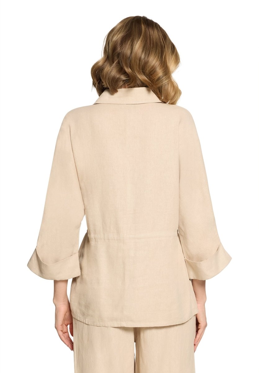 Cartoon Jacke Kurzarm in der Farbe Beige