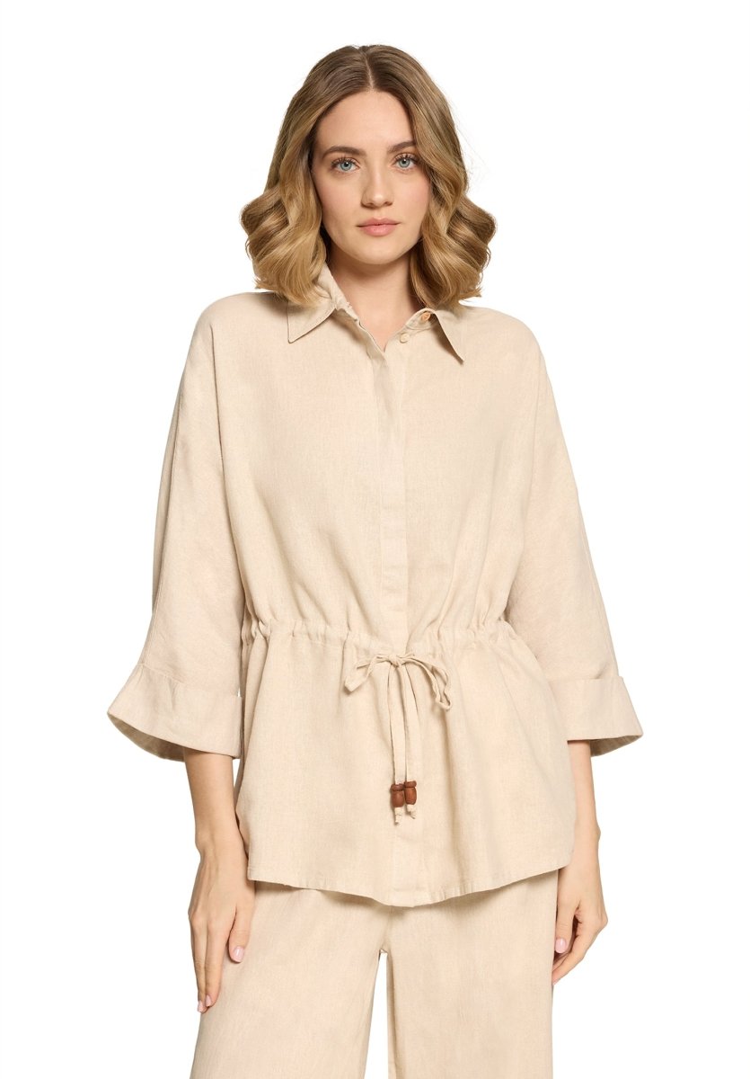 Cartoon Jacke Kurzarm in der Farbe Beige