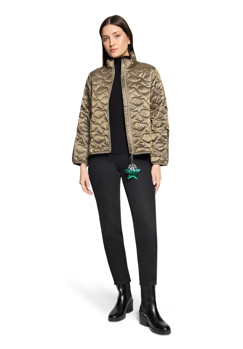 Cartoon Jacke Watte in der Farbe Oliv